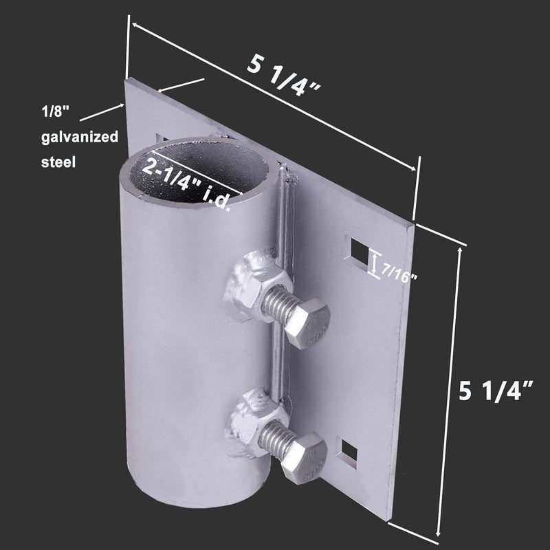 TPSHKE Dock Hardware Galvanized Dock Pipe Leg Holder/Sleeve,Heavy Duty Side Leg Pipe Holder - Image 2